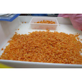 Frozen apricot halves peeled and blanched